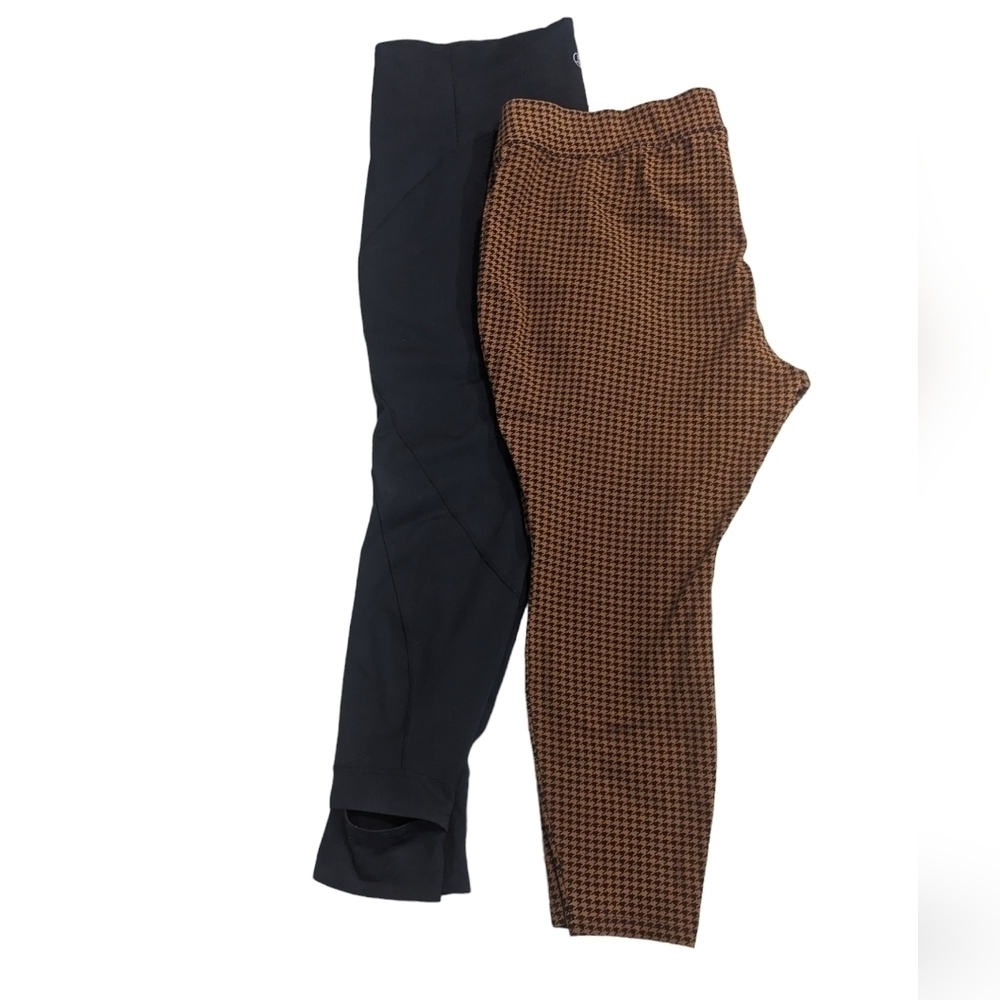 Landsend women's 2 pair of pull on pants. Both size 3X athletic leggings trouser